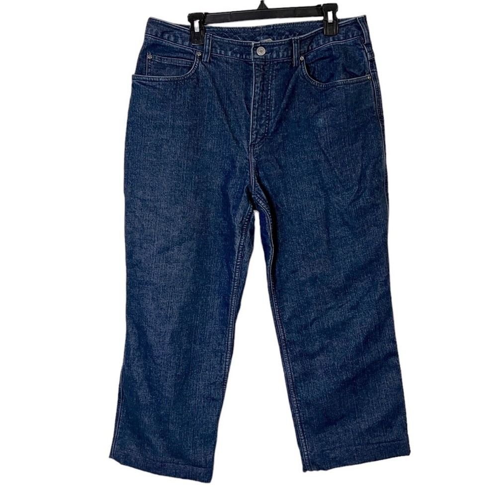 Duluth Trading Co Short Inseam Denim Jeans 14 x 24 Women's workwear